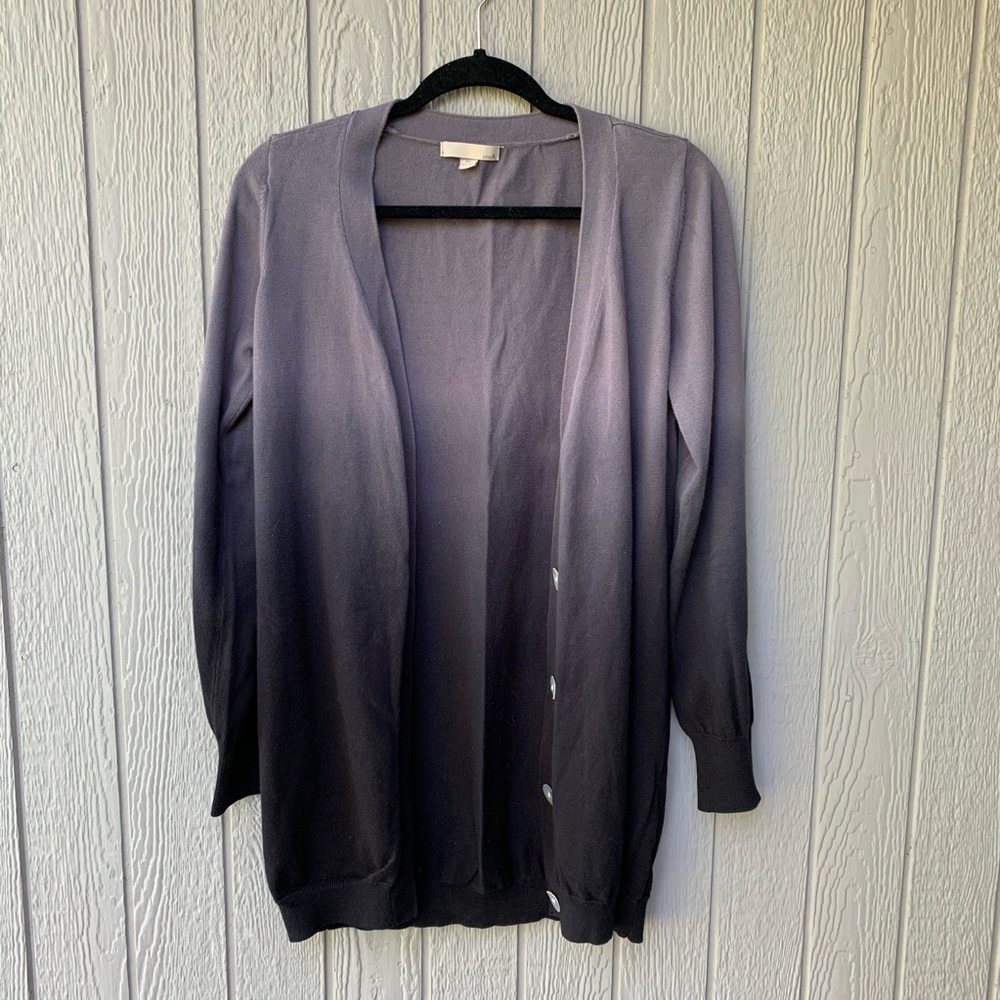 OneA Ombré Long Casual Button Knit Cardigan XL